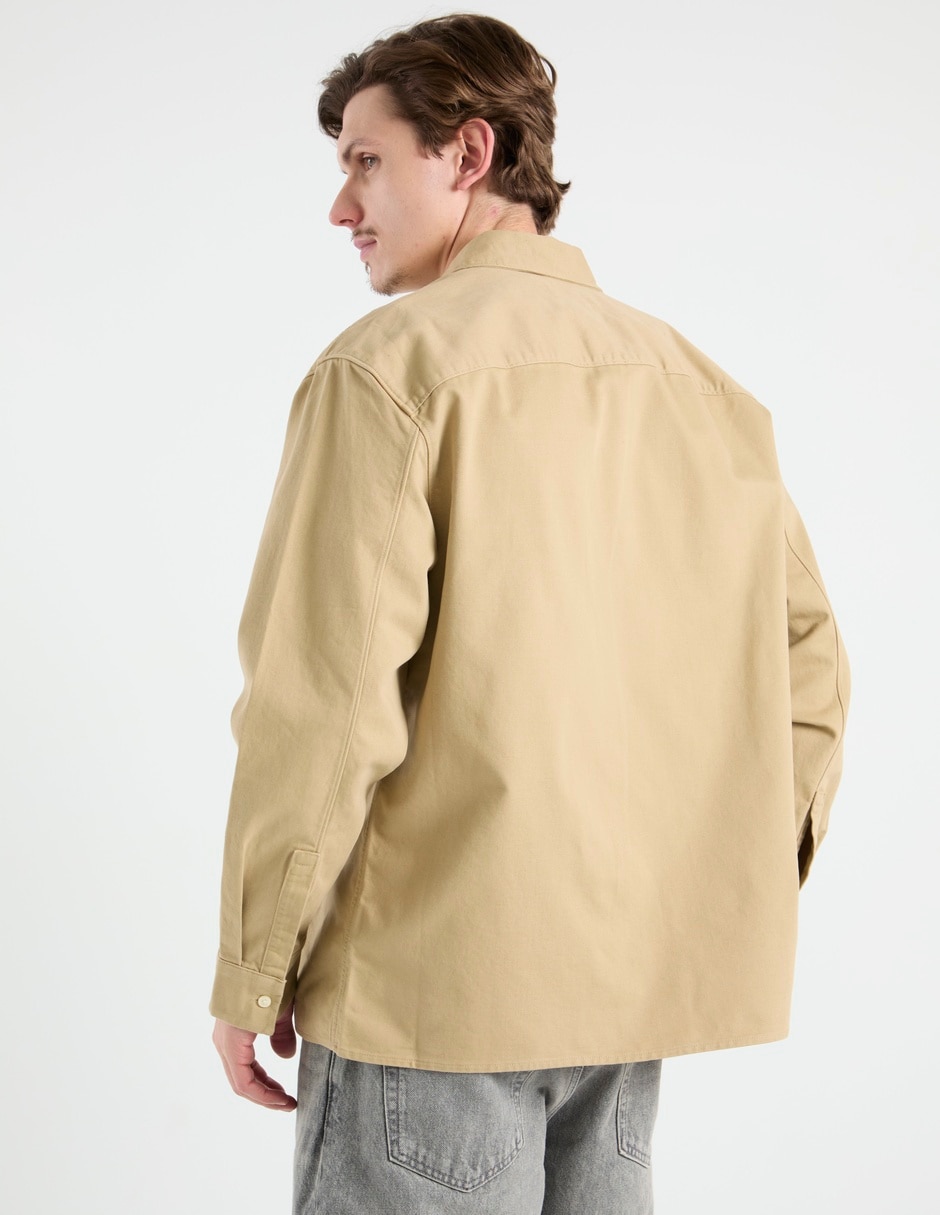 Sobrecamisa casual de algodón manga larga para hombre 6