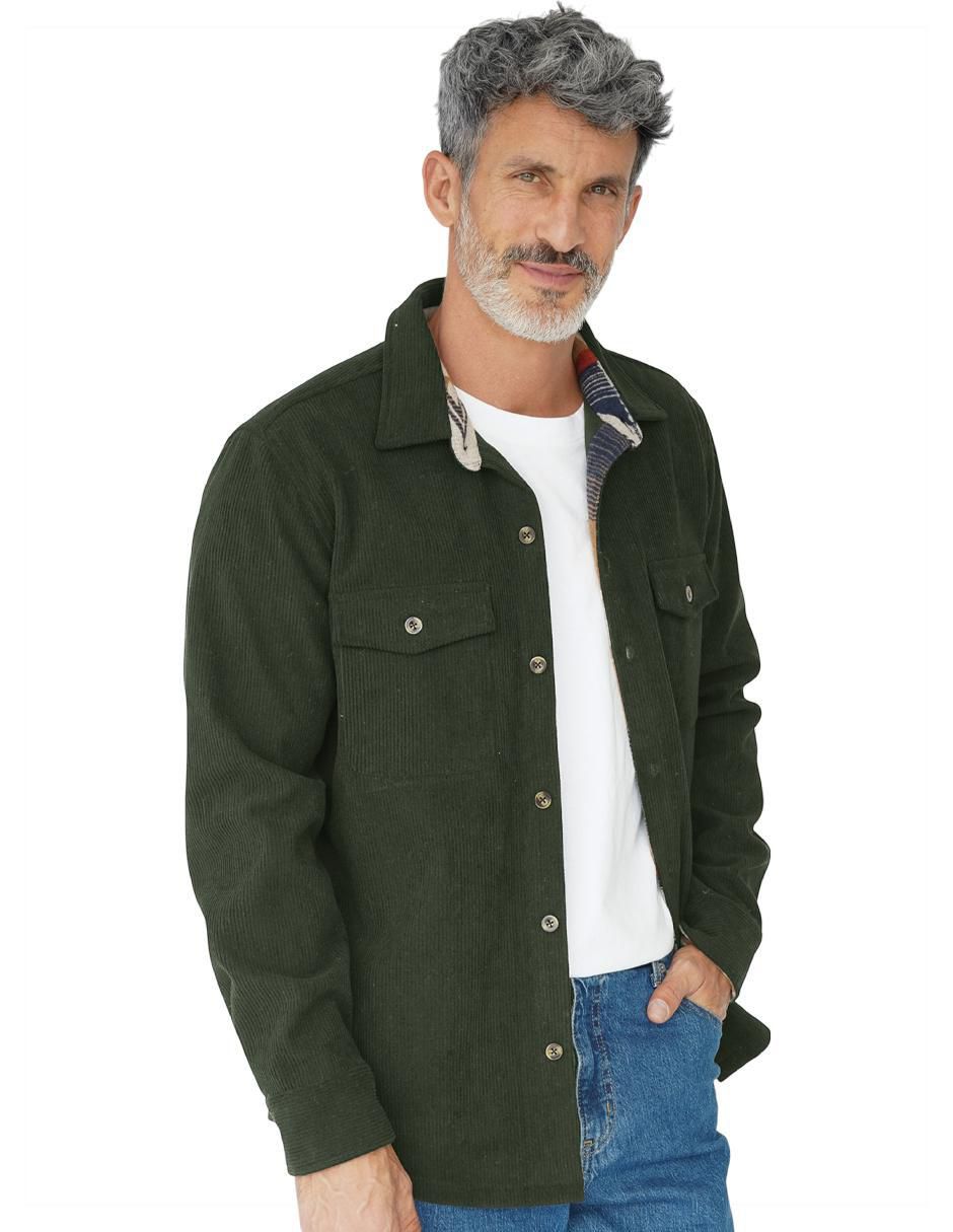 Sobrecamisa casual manga larga para hombre 2