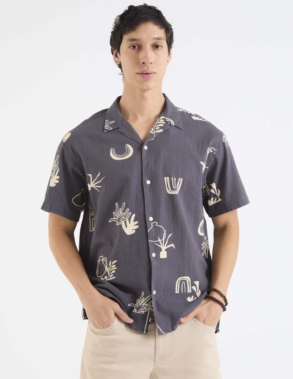 CAMISA JACK & JONES 12, G, GRIS OXFORD
