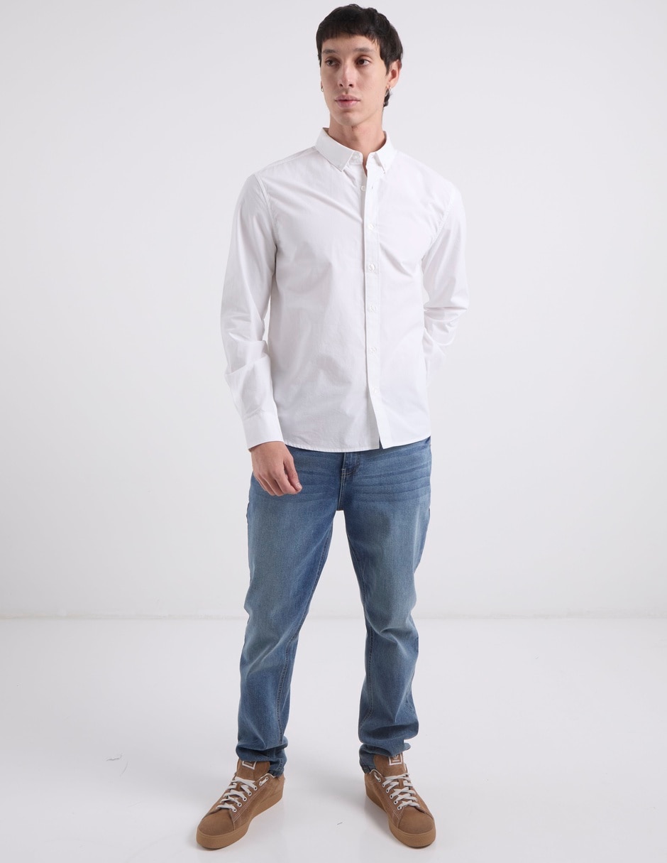 Camisa casual de algodón manga larga para hombre 3