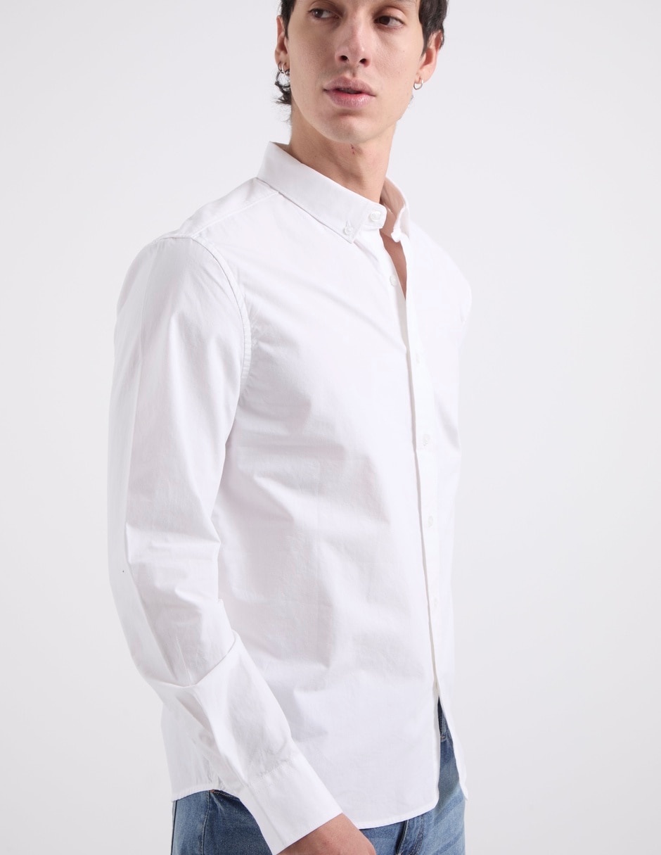 Camisa casual de algodón manga larga para hombre 5