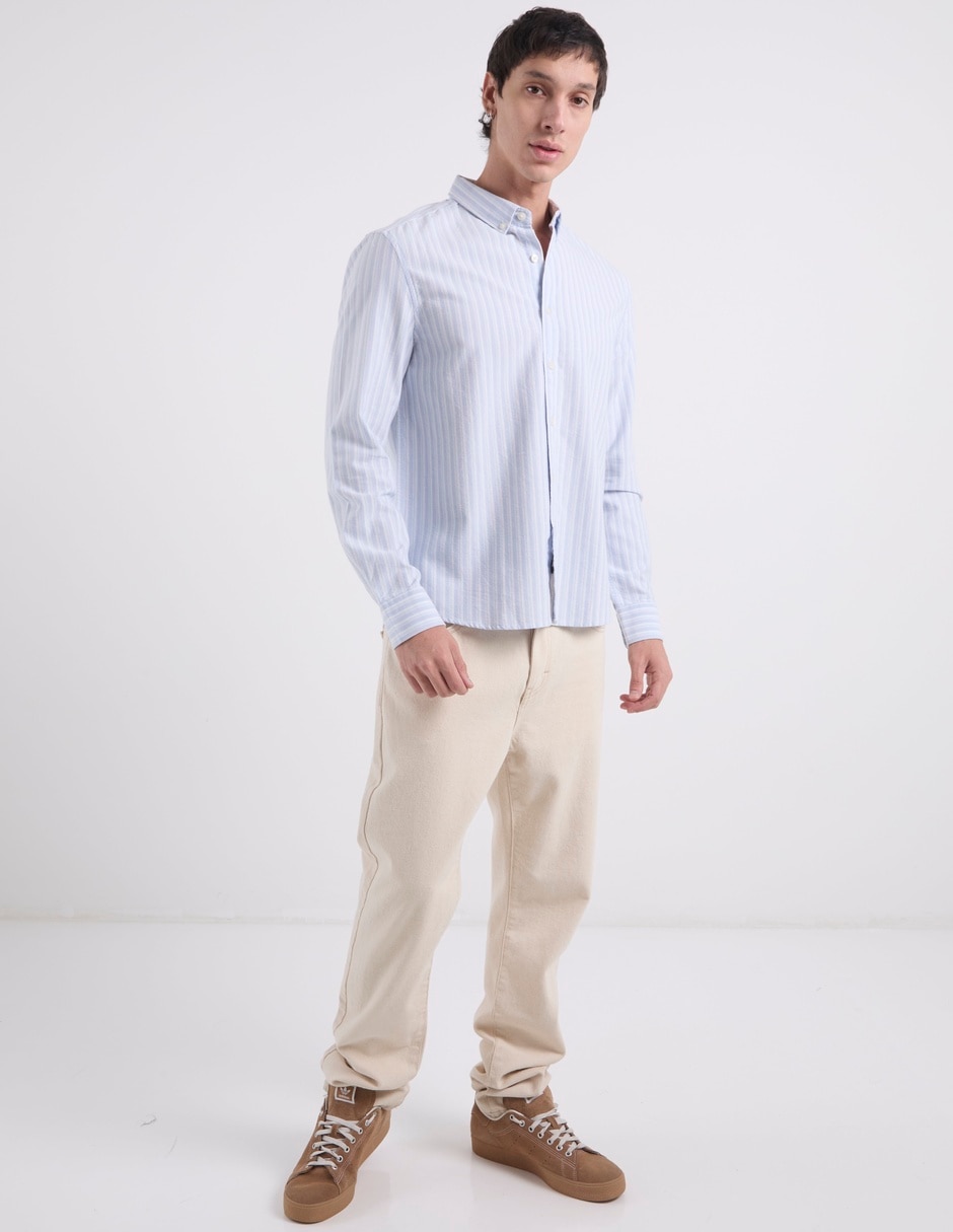 Camisa casual de algodón manga larga para hombre 3