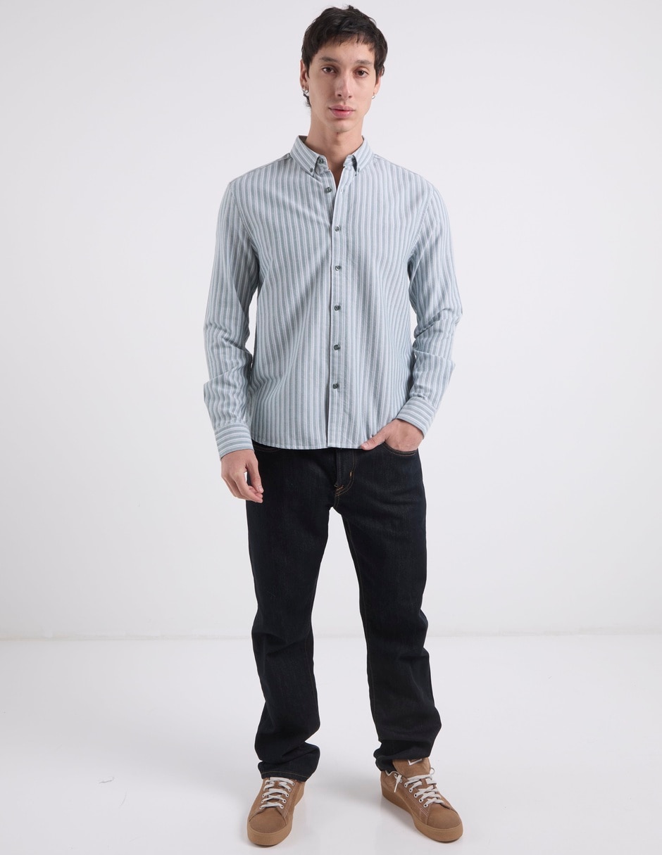 Camisa casual de algodón manga larga para hombre 3