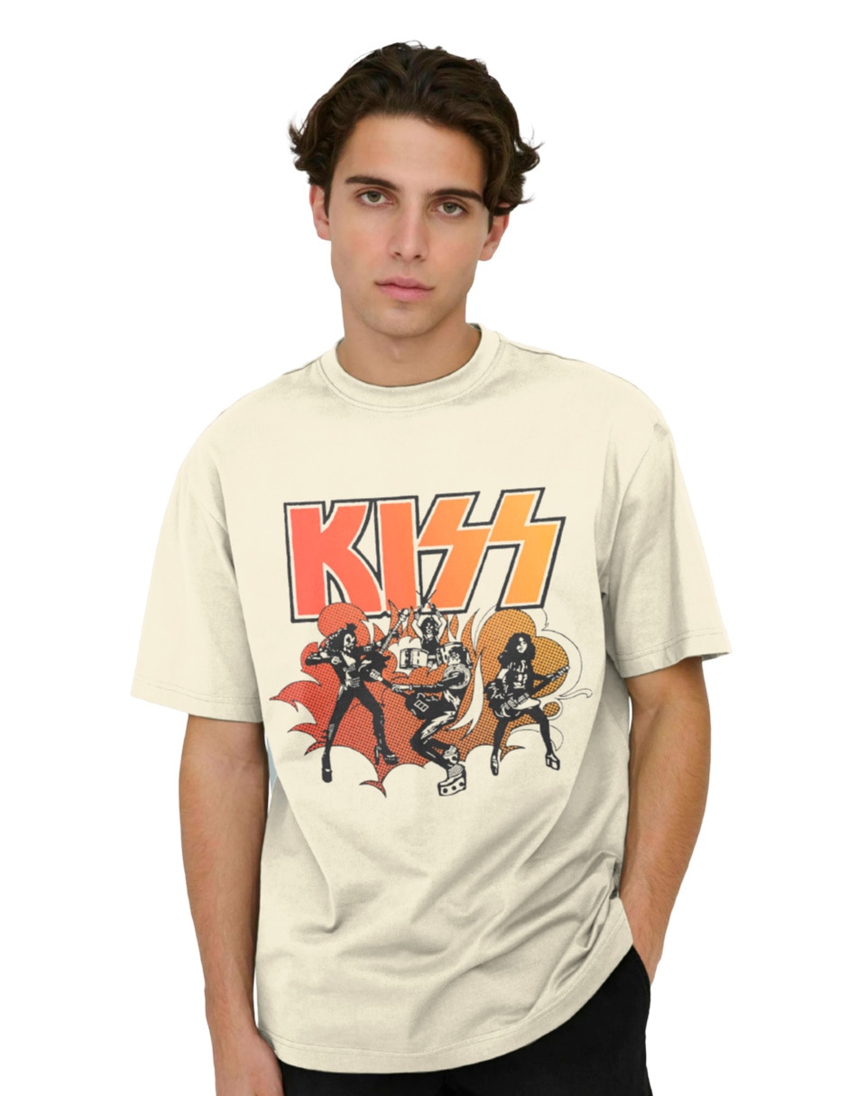 Playera Kiss cuello redondo para hombre