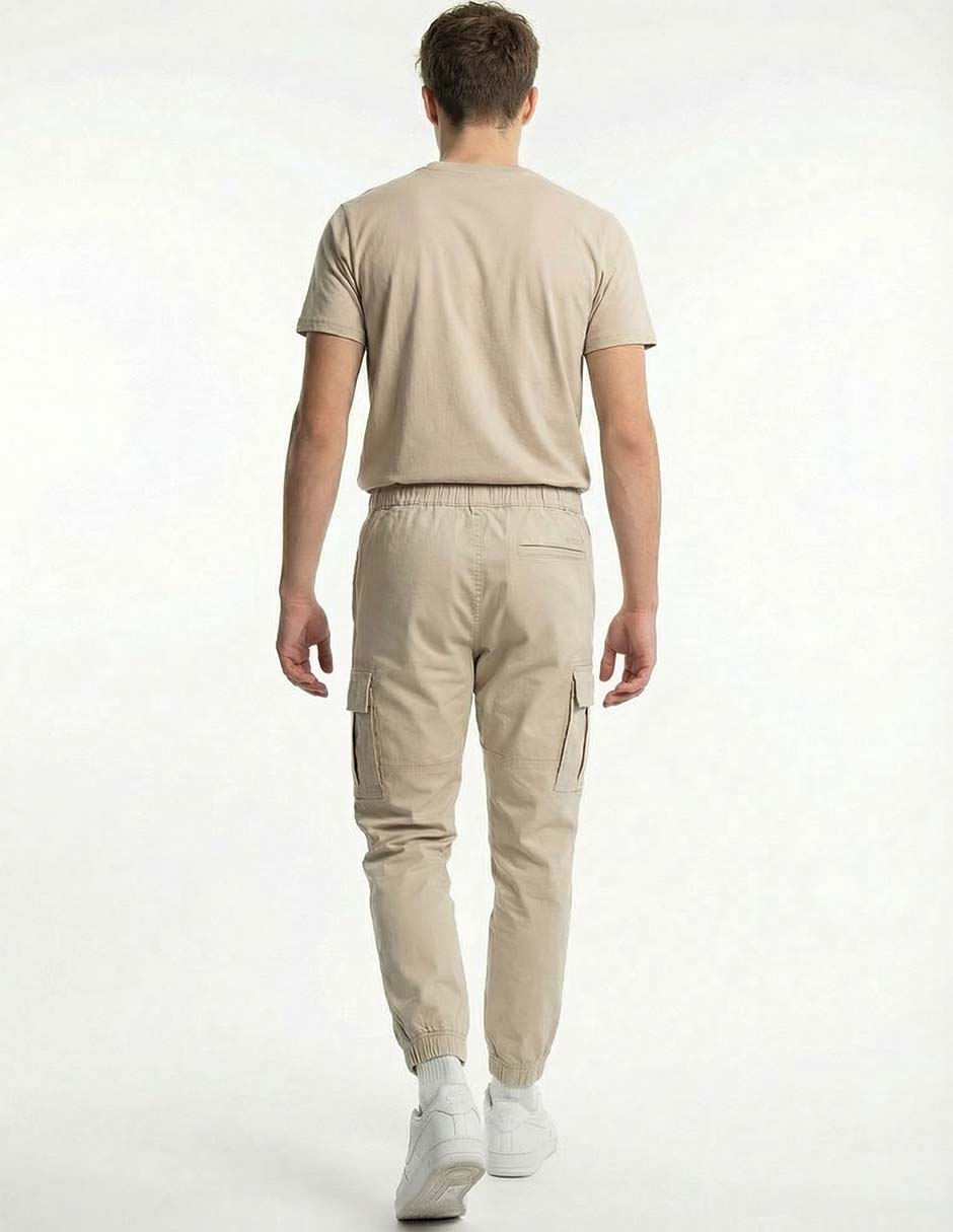 Pantalón casual jogger regular de algodón para hombre 2