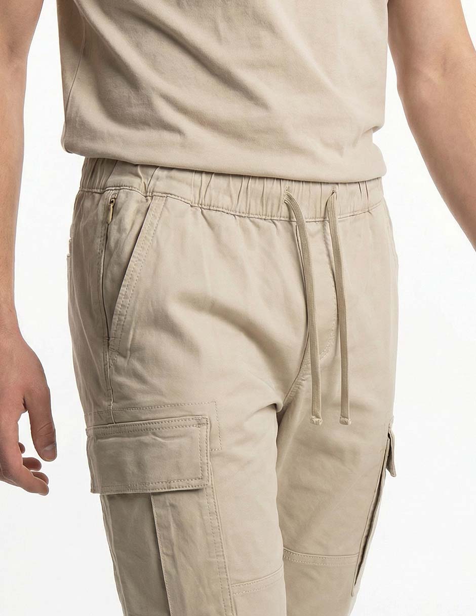 Pantalón casual jogger regular de algodón para hombre 4