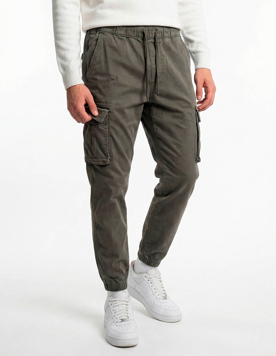 Pantalón jogger regular de algodón para hombre Pantalón jogger regular de algodón para hombre