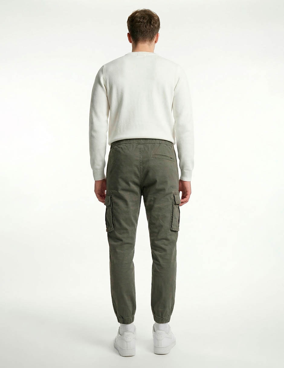 Pantalón jogger regular de algodón para hombre 2
