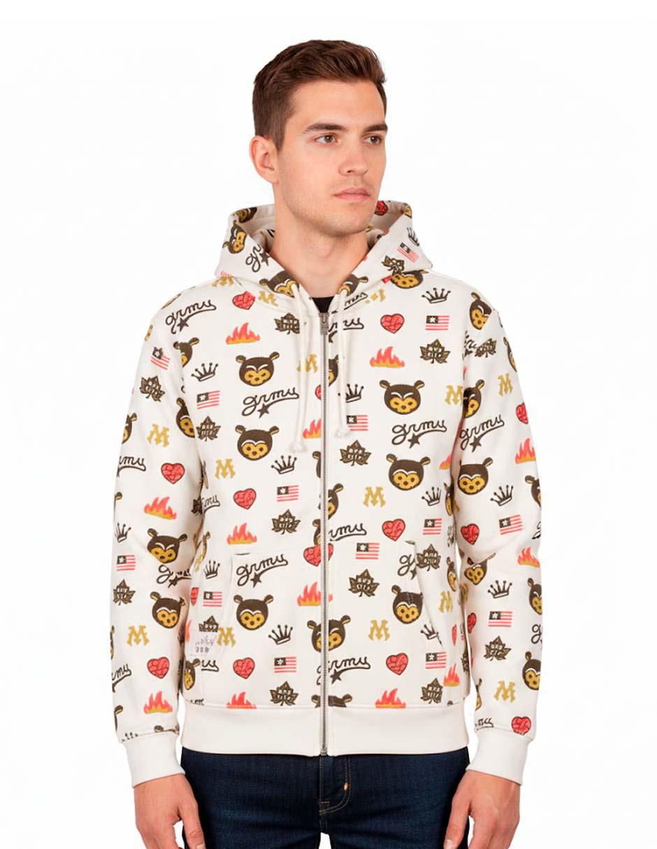 Chamarra casual Mud's The Residence Bear con capucha para hombre Chamarra casual Mud's The Residence Bear con capucha para hombre
