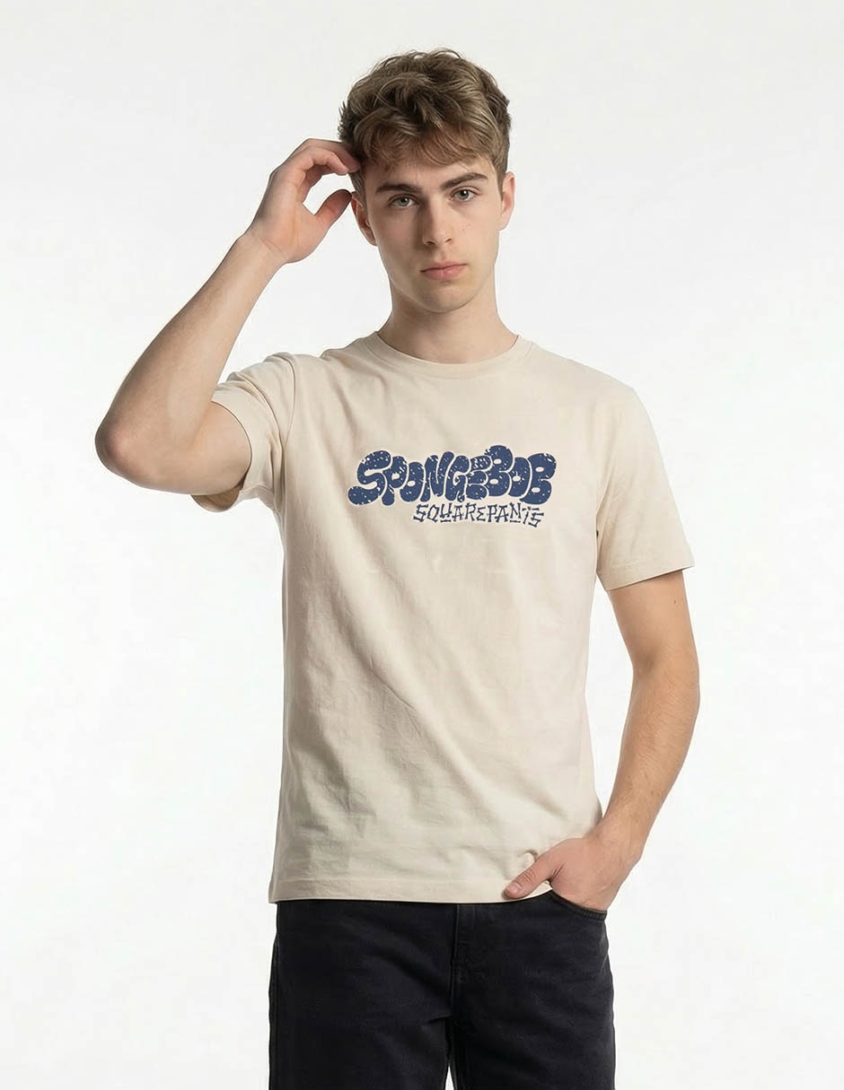 Playera Spongebob? Squarepants cuello redondo para hombre