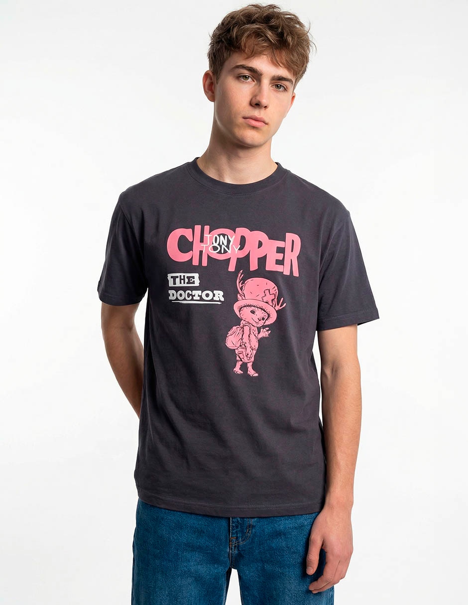 Playera One Piece Tony Tony Chopper cuello redondo para hombre
