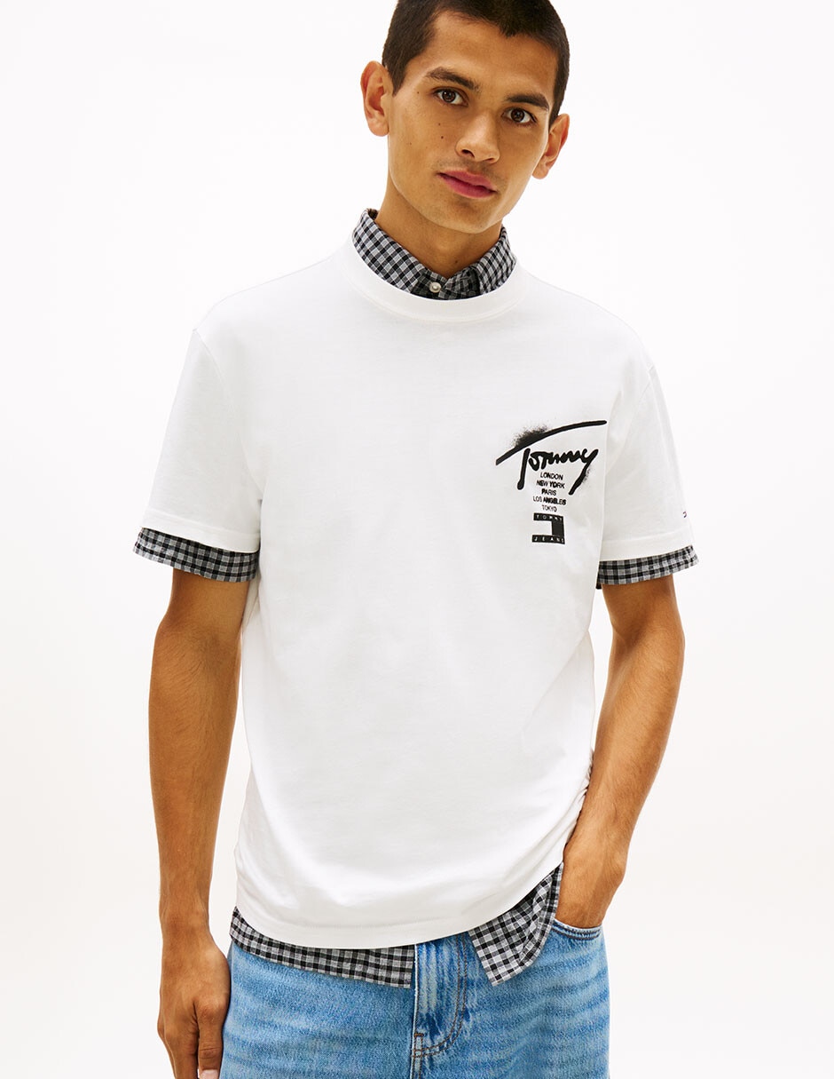 Playera Signature cuello redondo para hombre