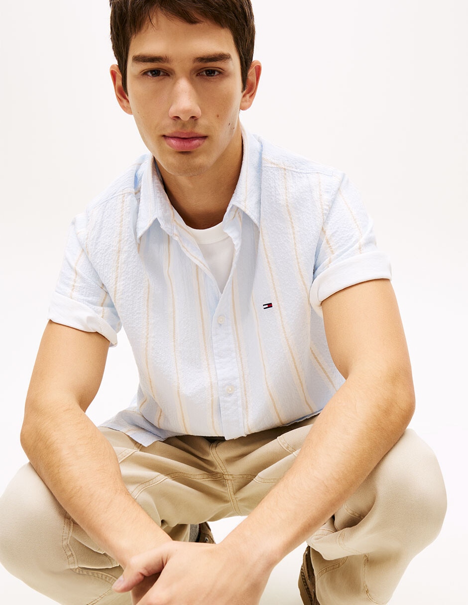 Camisa casual de algodón manga corta para hombre 2