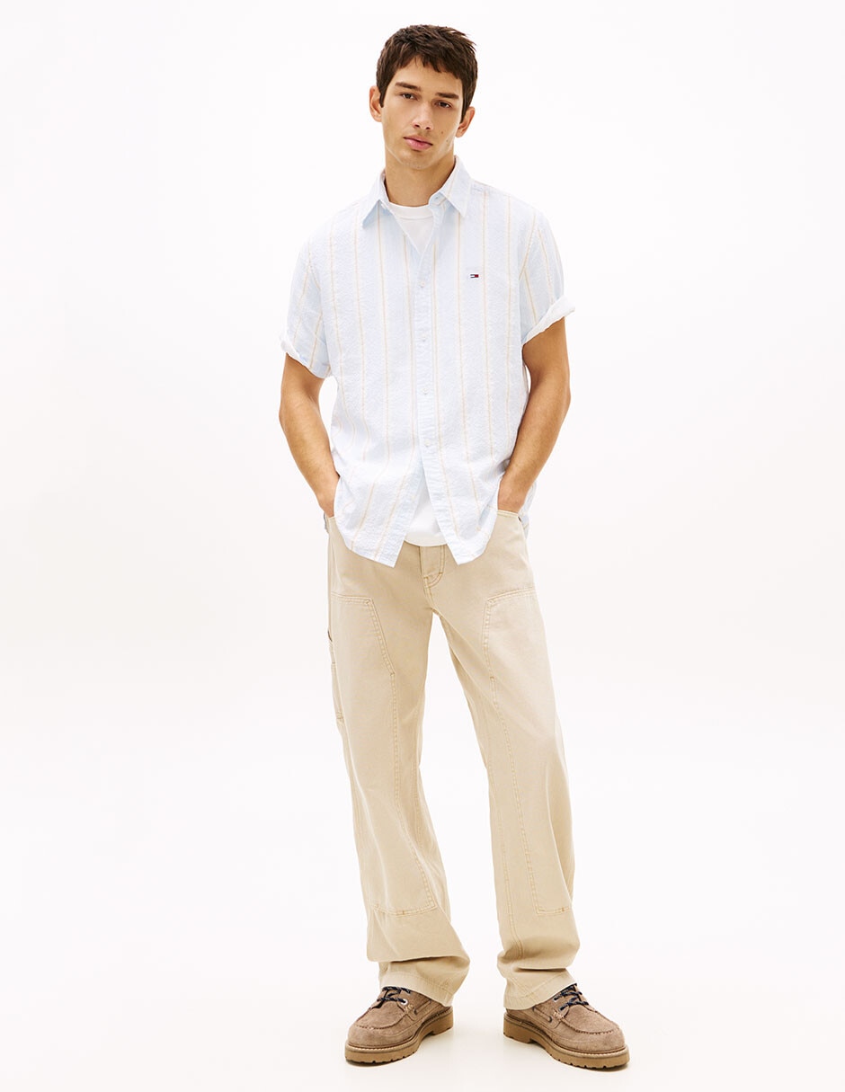 Camisa casual de algodón manga corta para hombre 3