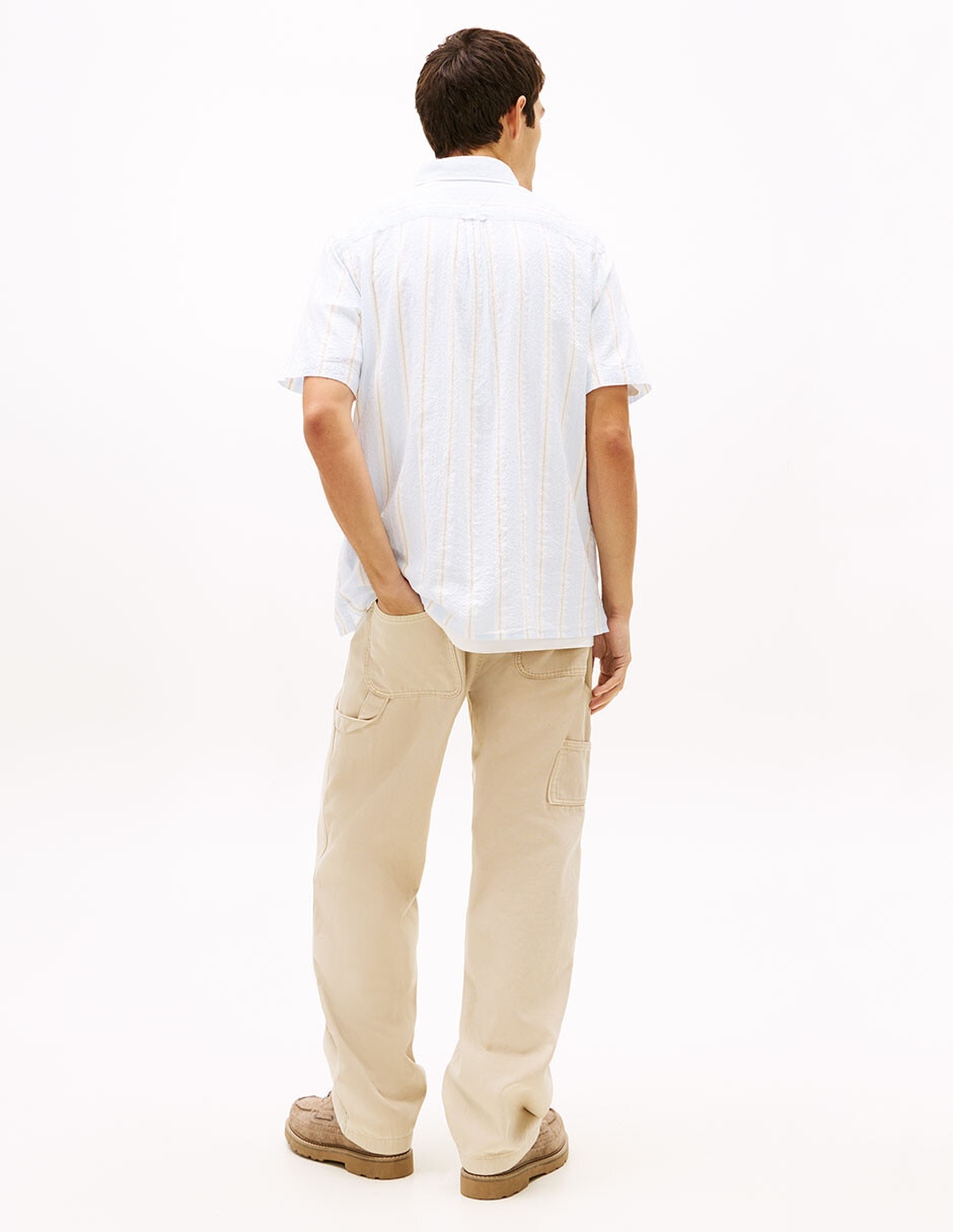 Camisa casual de algodón manga corta para hombre 4