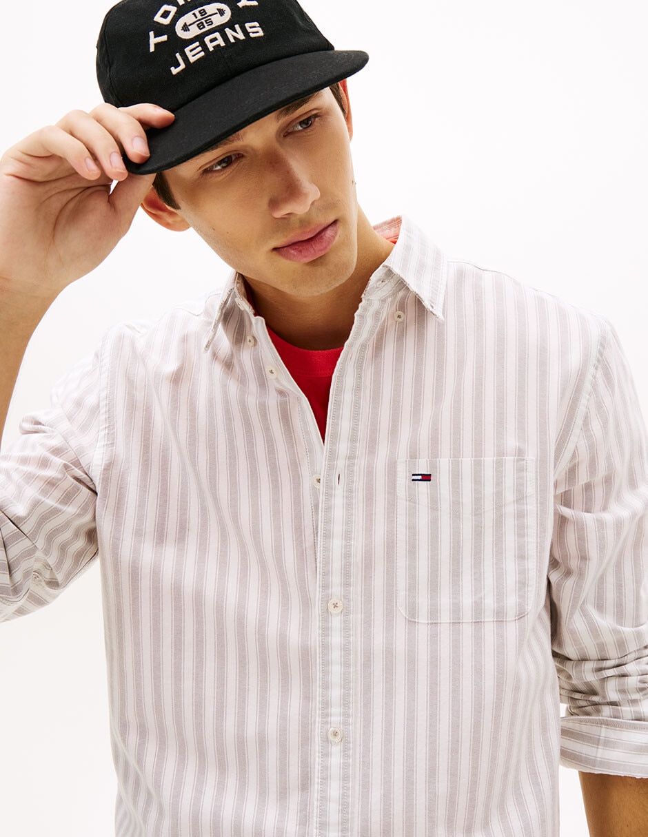 Camisa casual de algodón manga larga para hombre 2
