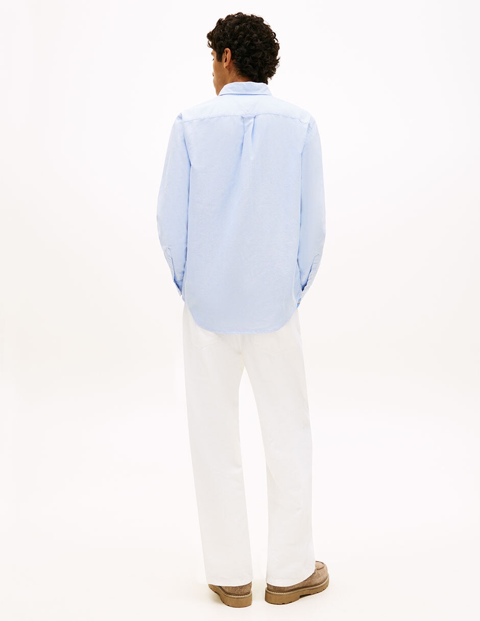 Camisa casual de algodón manga larga para hombre 4