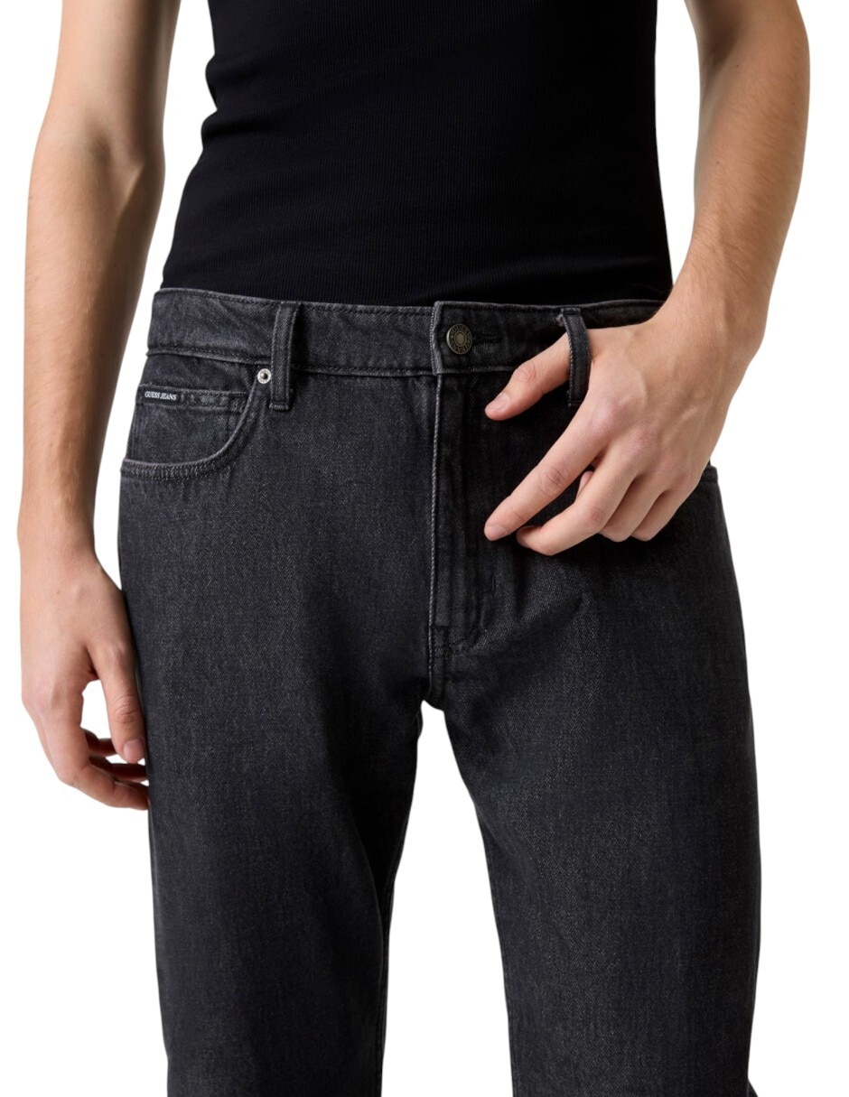 Jeans relaxed straight Guess lavado obscuro para hombre 2