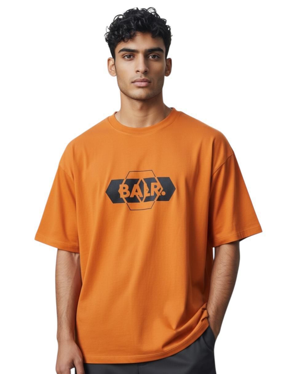 Playera Box Orange cuello redondo para hombre