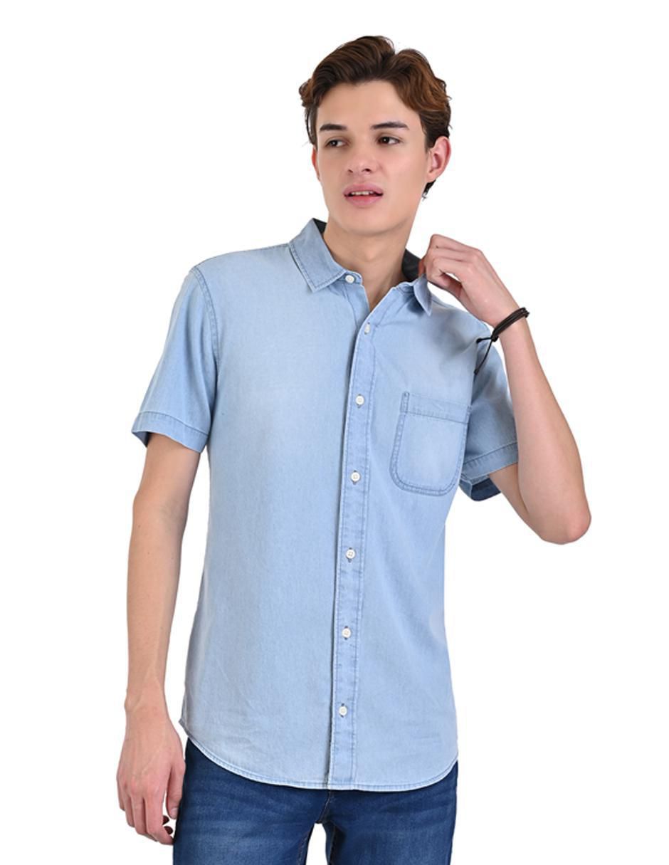 Camisa casual de algodón manga corta para hombre 1